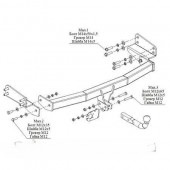 Фаркоп зйомний на Acura MDX (кроссовер) запаска 2006-2014